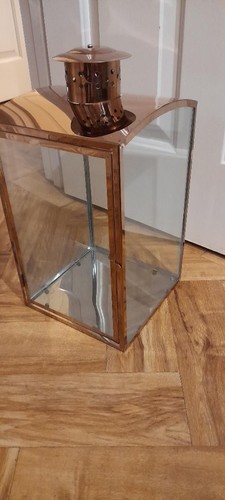 Large copper metal glass - copper,