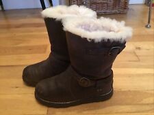UGG NOIRA BOOTS RUGGED BIKER 3.5 (UK 3 or Wide 2.5)  Waterproof Boots RRP £240