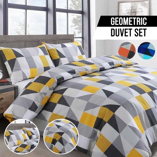 Triangles geo polycotton duvet - geo,