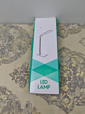 Desk Lamp Eye-Caring LED Table Lamp Dimmable Bedside Lamp with 2 USB Charging Po