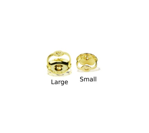 Solid 14k gold - solid, screw-back