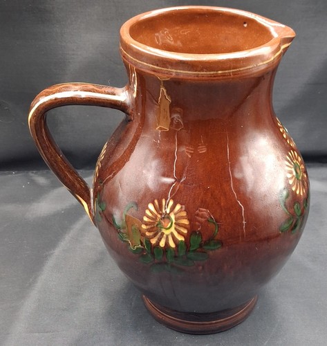 Vintage dark brown slipware