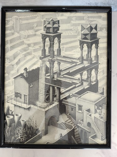 1961 escher art waterfall - escher,