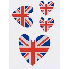 4 x 'Union Jack Heart'