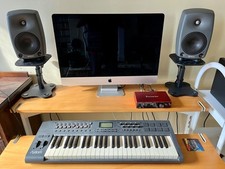 Genelec 8030A Studio Monitors + Deluxe Tilting Desktop Monitor Stands