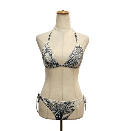 Dior navy white coconut tree - white,