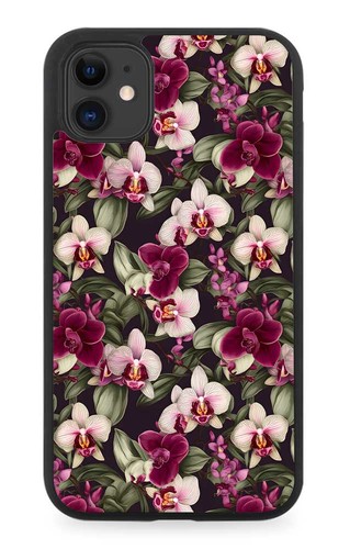 Dark purple orchid pattern - dark,