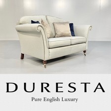 RRP £3995 Beautiful Handmade Duresta Chichester Large 2 Seat Sofa-Duck Egg Blue