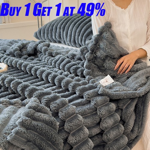 Large faux fur ribbed - large, fleece