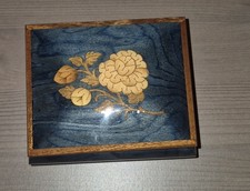 Reuge Sainte Croix Swiss Musical Movement Green Lacquer Music Box Vintage