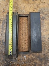 2 X Vintage Oil / Wet Stones Boxed 8 Inch Long X 2 Inch Wide Used