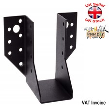 JOIST HANGER Decorative BLACK Heavy Duty EXTERNAL Face Fix Hangers Timber 2mm