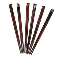 Wooden Chopsticks Set of 6 -