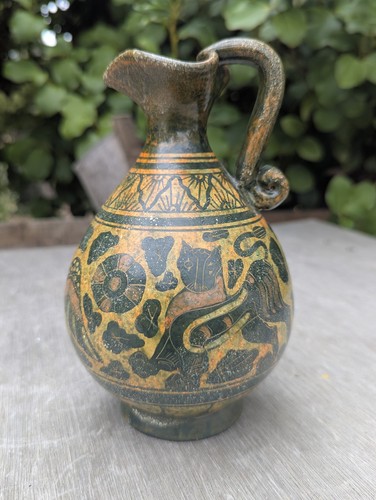 Greek pottery pitcher - greek,