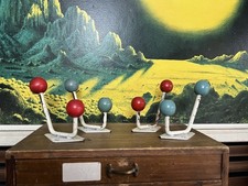 Vintage Habitat Atomic Sputnik Wall Mounted Coat Hooks Space Age Set Of 4 Mcm