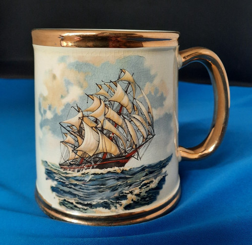 Vintage sailing ship - sailing, tankard