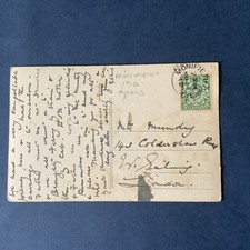 Monifieth Dundee 1912 Single Circle postmark Angus on Malta pc AY929