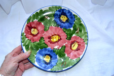 VALENCIAN MANISES SPANISH SPAIN PAINTED WALL PLATE DECORATIVE 8.5" VGC