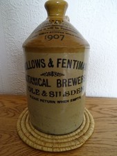 Stoneware Flagon Hollows & Fentiman Botanicals  Idle & Silsden 1907 ~ 11" tall
