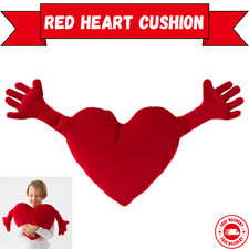 IKEA FÄMNIG Red Heart Cushion Soft Plush Decorative Throw Pillow Sofa Home Décor
