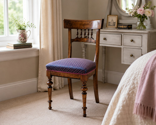 Antique walnut bedroom chair - antique,