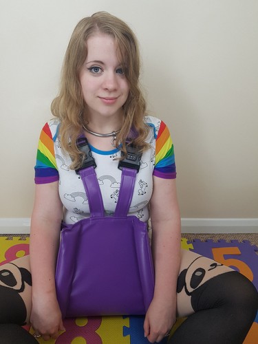 Pvc spreader pants purple - in,