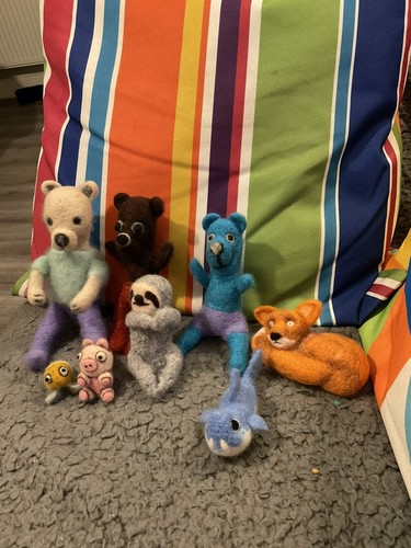 Needle felted animals - felted,