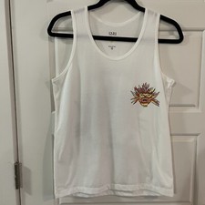 Indi Surf House Bocas Del Toro Panama WhiteTank Top Womens Dragon Graphic Size S