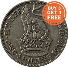 Silver shilling george coin - silver,