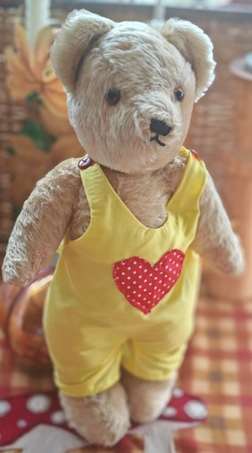 Old vintage teddy bear - old,