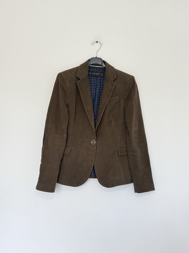 Zara basic brown cotton blazer - zara,