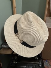 House Of Tweed Straw Fedora Hat Size:59 PBF