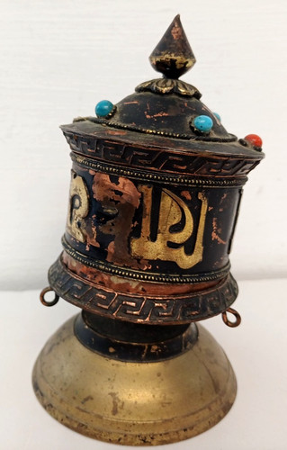 Tibetan prayer wheel - tibetan,
