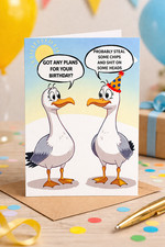 Funny Seagull Birthday Card