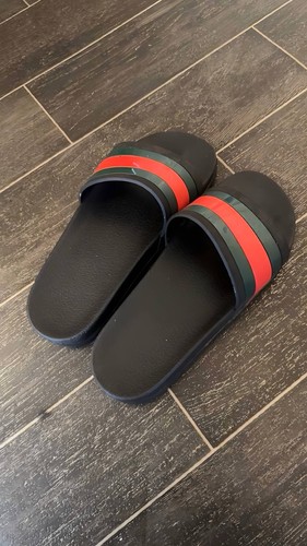 Gucci sliders black red - gucci,