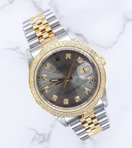 Gents rolex datejust with grey - datejust,