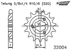 Front sprockets esjot 32004 - esjot,