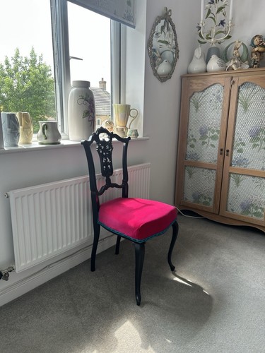 Antique wooden chair black - antique,