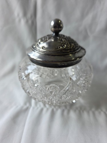 Vintage pressed glass sugar - glass,