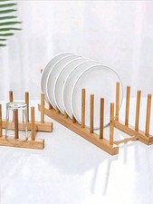 Bamboo Style Wooden Dish Rack