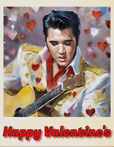 Elvis valentine day - elvis, card