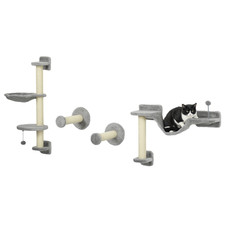 PawHut 4Pcs Wall Mounted Cat