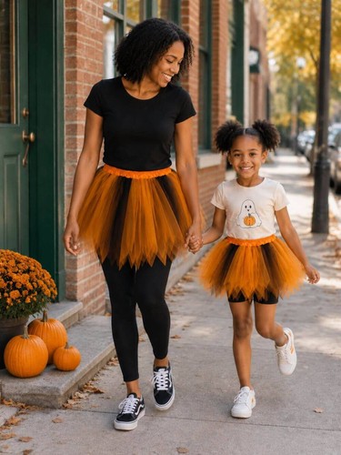Orange black fairy costume - orange,