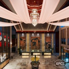 6PCS 5x30FT Ceiling Drapes