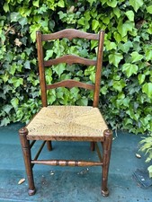 William Birch For Liberty Of London Child’s Oak Ladderback Chair With Rush Seat