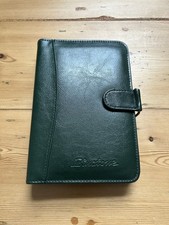Vintage Binatone 6 Ring Personal Business Organiser Folio British Racing Green