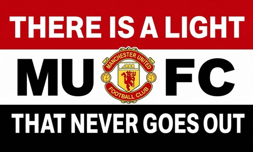 Man united 5x3ft flag - man,