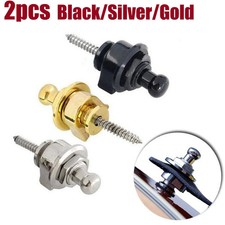 2PCS Guitar Strap Lock Security Schaller Metal Button For Electric Acoustic Bass