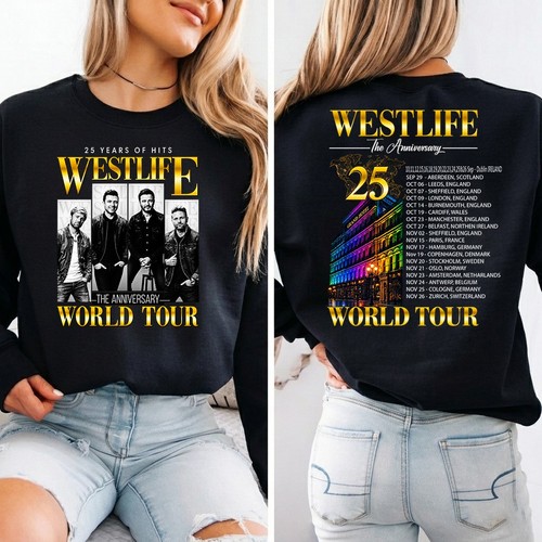 Westlife tour shirt years - westlife, shirt,