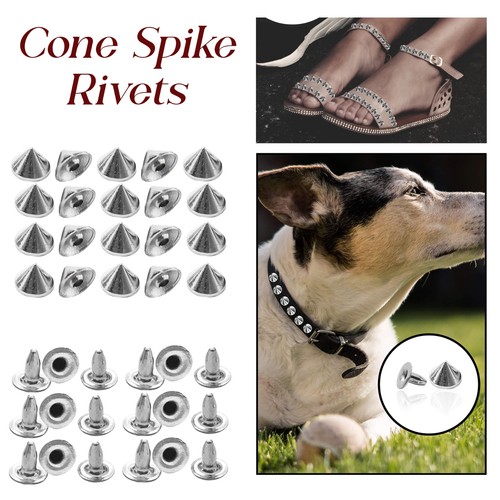 10mm silver spike cone punk - cone,